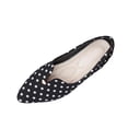 thumbnail image 2 of Miluxas Women’s Polka Dot Pointed Toe Flat Shoes, V-Cut Slip On Ballet Flats, Soft Lightweight Casual Walking Loafers Black 7.5(40), 2 of 9