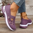 thumbnail image 4 of Orthopedic Walking Shoes for Women 2026 Breathable Soft Non Slip Sneaker Lightweight Arch Support Wide Athletic Slip on Shoes Purple Size 8.5, 4 of 6