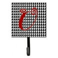 thumbnail image 5 of Letter E Initial Monogram - Houndstooth Black Leash or Key Holder, 5 of 7