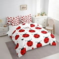 thumbnail image 3 of Castle Fairy Cute Ladybird Bedding Comforter Set,Love Heart King Bedding Sets, 3 of 8