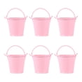 thumbnail image 1 of 6pcs Multifunctional Bucket Iron Bucket Pink Flower Planter Home Decoration, 1 of 6