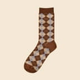thumbnail image 5 of 6 Pair Chic Brown Socks Bundle,Floral, Argyle & Geometric Designs, 5 of 7