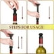 thumbnail image 5 of El sello de gas crudo mantiene el vino fresco hasta por 10 días (negro, con 4 tapones), 5 of 5