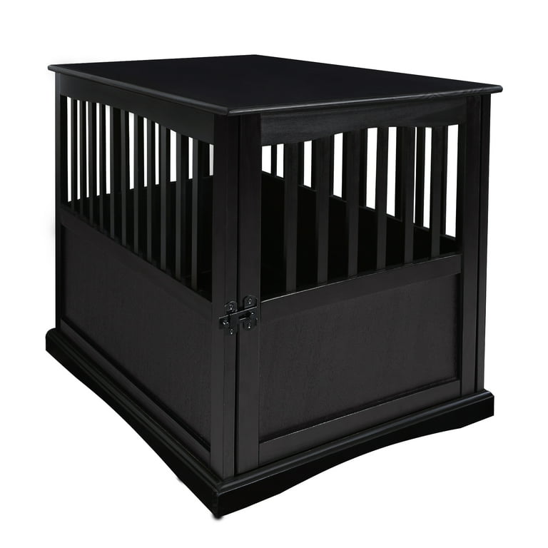 Newport Pet Dog Crate Furniture End Table Black 36