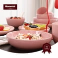thumbnail image 4 of 20-Piece Dinnerware Set - Serves 4, Shiny Glaze Pink with Speckle Effect Plates & Bowls Set | Microwave & Dishwasher Safe, 4 of 6