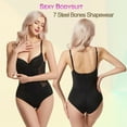 thumbnail image 6 of Viluyesy Shapewear for Womens, Tummy Control Chest Support Snatched Waist Tight Fit High Compression Bodysuit Black S, 6 of 7