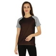 thumbnail image 1 of Inkmeso T-Shirt Raglan à Manches Courtes pour Femmes Coupe Régulière Décontracté Uni Basique Tee T-Shirts, 1 of 7