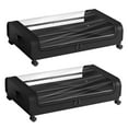 thumbnail image 2 of Almacenamiento rodante debajo de la cama, organizador de almacenamiento de zapatos con asa y tapa, almacenamiento de dormitorio para juguetes, suétere 2 negro, 2 of 8