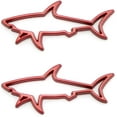 thumbnail image 1 of 2Pc Hollow Fish Shark Emblem Premium Car Badge Sticker Fender Boot Fender Boot Trunk For Chevrolet Camaro Corvette, 1 of 6