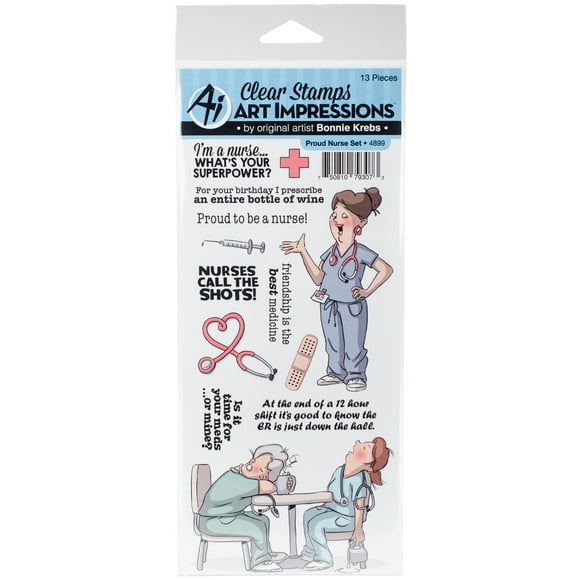 Art Impressions Work & Play Clear Stamps-Proud Nurse