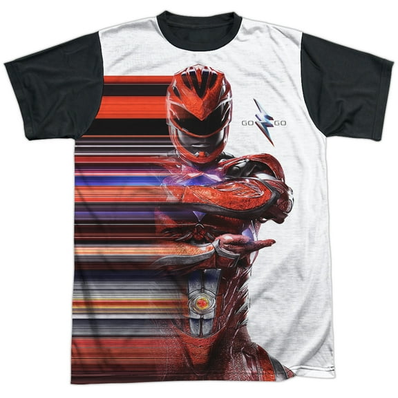 Power Rangers Red Streak Unisex Adult Halloween Costume Sublimated T Shirt