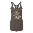 thumbnail image 2 of Wild Bobby, A Little Country, A Little Hood, Pop Culture, Women Tri-Blend Racerback Tank Top, Brown, Small, 2 of 4