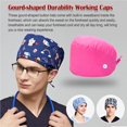 thumbnail image 2 of Gorros De Trabajo De 6 Piezas Para Médicos, En Forma De Calabaza, Servicio Prolongado, Color Puro, Botón De Pulido Opaco, Colores Surtidos, Sombreros De Funcionamiento Unisex Noticed AP008642-22, 2 of 6
