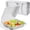 White 7.8 inch 3 compartment, variant on Food Containers 8" 34 oz 55 Pack - Mineral Filled PP Plastic 3 Compartment | Shrink Wrapped Food Grade BPA Free Clamshell | Reusable Dishwasher & Microwave Safe | White Commercial To Go Boxes