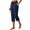 Navy, variant on Rosvigor Womens Hiking Capri Pants High Waisted Drawstring Athletic Joggers Quick Dry Workout Lounge Travel Cropped