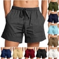 thumbnail image 6 of Chiccall Mens Lightweight Cotton Shorts for Men Trendy Summer 2026 Casual Beach Drawstring Elastic Waist Plus Size Shorts with Deep Pockets, 6 of 6