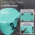 thumbnail image 6 of unbrand Small Cooler - 20 Quart Rotomolded Hard Ice Chest, Insulated Cooler for Beach, Camping, Travel & Fishing, Holds 18 Cans + 25 lb Ice, Up to 5 Days Cold, Drain Plug, Cup Holders, Bottle Opener, 6 of 9