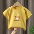 thumbnail image 2 of NOLDARES Toddler Boy Shirts Car T-Shirt for Boys Graphic Crewneck Tees Little Kids Summer Short Sleeve Cotton Tops(Yellow,12-24 Months), 2 of 7