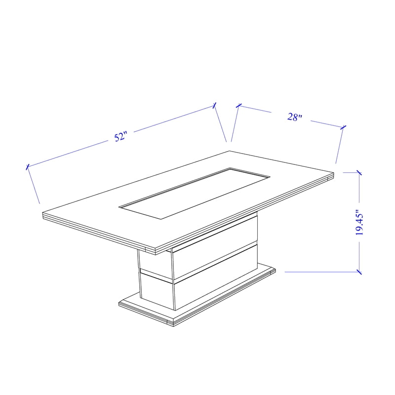 MONACO DARK GREY COFFEE TABLE