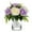 Cream Purple, variant on Enova Home 10 Heads Artificial Silk Rose Flowers in Clear Cylinder Glass Vase with Faux Water (Cream Purple)