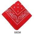 thumbnail image 2 of Honeeladyy 21.65 Inches Bandanas Unisex Paisley Bandanas Colorful Multi-Purpose Double Sided Headband Cowboy Head Wrap Scarf for Women Men Boys Girls, Red, 2 of 2