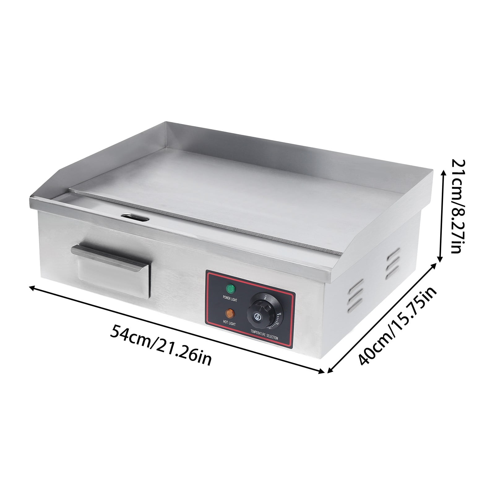 Electric Grill Teppanyaki, Electric Countertop Griddle, 110V Stainless Steel Teppanyaki Grill with Even Heating, Ideal for Home Party