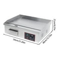thumbnail image 2 of Electric Grill Teppanyaki, Electric Countertop Griddle, 110V Stainless Steel Teppanyaki Grill with Even Heating, Ideal for Home Party, 2 of 10