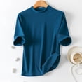 thumbnail image 2 of Casual Primavera Tops para las Mujeres Cuello Redondo Camiseta Blusa, Cómodo Ligero Poliéster Superior de Verano, 2 of 9