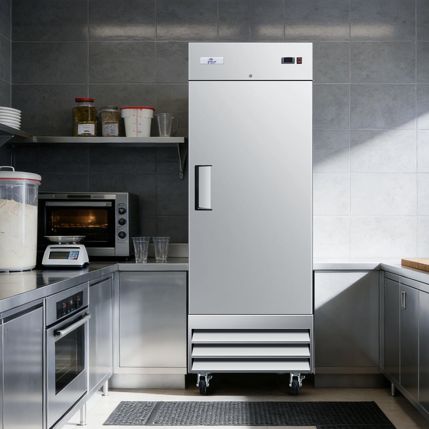 Cooler Depot 29" W Commercial Freezer, 23Cu.ft Single Solid Door Stainless Steel Storage Freezer