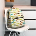 thumbnail image 6 of Goofa Colorful Mustache Print Casual Backpack for Women Men,Waterproof High School Bookbag,Lightweight Travel Daypack,Classic College Backpack,Laptob Backpack, 6 of 6
