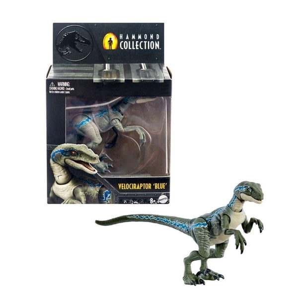 Dinosaurio de Juguete MATTEL Jurassic World Hammond Collection Velociraptor Blue