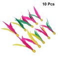 thumbnail image 4 of 10 pelotas de bádminton de alta elasticidad de tres pelos, coloridas, para críquet, paletas, plumas, accesorios deportivos para fitness (color aleatorio), 4 of 7