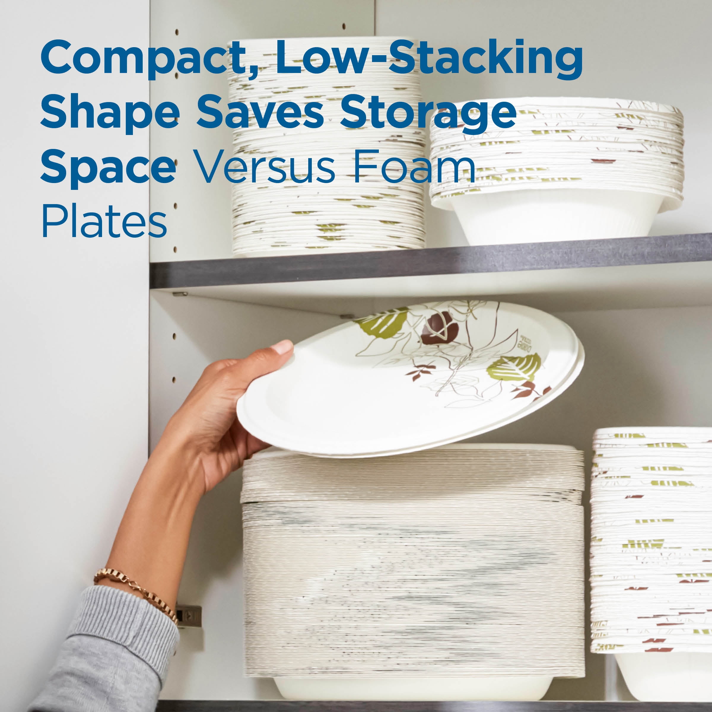 Dixie® Medium-Weight 7" Paper Plates, UX7WS, 125 Plates per Pack, 2 Packs per Case (500 Count)