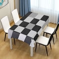 thumbnail image 3 of Yayeee Tablecloths for Rectangular Tables 54 x 54 inch Party Table Cover, Black and Grey Plaid Pattern, 3 of 6