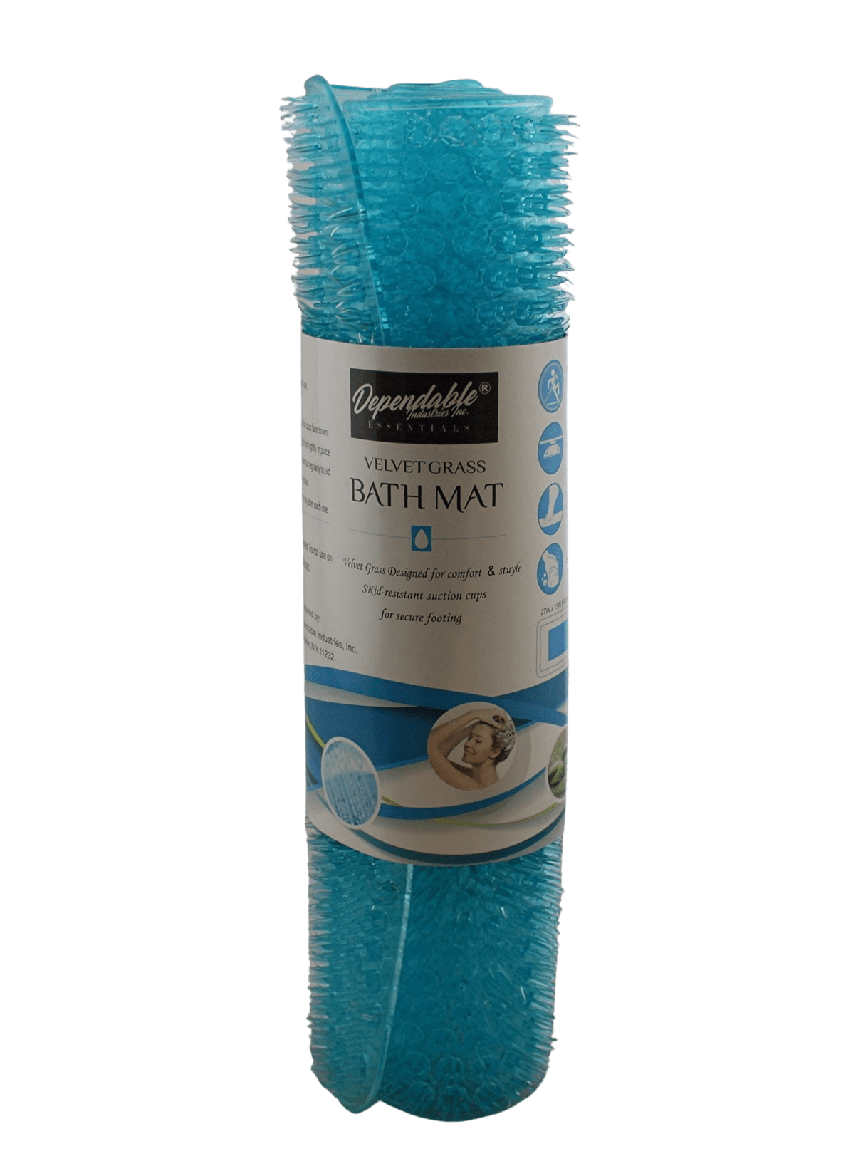 Dependable Industries Inc. Essentials Velvet Grass Bathmat Textured Spa