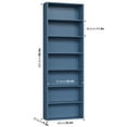 thumbnail image 4 of Homfa 82" Tall Bookcases, Freestanding Display Storage Shelves, 7-Tier Open Bookshelf for Home Office Living Room Bedroom, Blue, 4 of 8