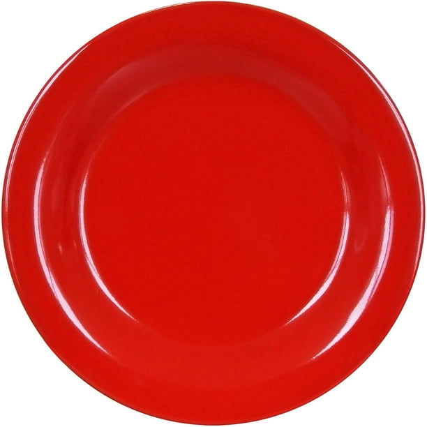 Mainstays Bright Red 4-Pack Stoneware Salad Plates - Walmart.com