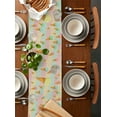 thumbnail image 3 of Table Runner Dresser Scarf 13 x 36 Inch Summer Ice Cream Lemon Colorful Stripe Table Runners Non-Slip Heat Kitchen Dining Table Decor for Indoor Outdoor Home Party Decoration, 3 of 7