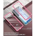 thumbnail image 2 of Poetic Guardian Case for Oneplus 9 Pro 5G, Clear Case with Built-in Screen Protector, Pink/Clear, 2 of 6