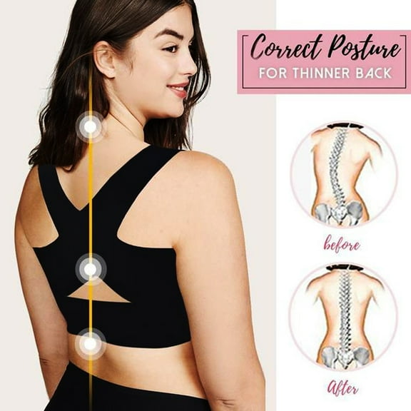 Fanxing Wireless Bra for Women Gathered Underwear Strapl Bra Front Closure Push Up Buckle Lift Bra No Underwire Cross-fit Underwear M,L,XL,XXL,XXXL