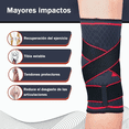 thumbnail image 2 of Par Rodilleras Bloosom  Elásticas Deportivas Compresion Para Gym Rojo S, 2 of 4