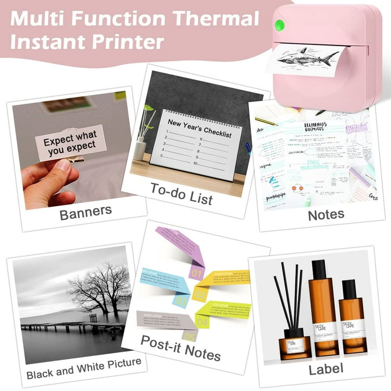 Mini Portable Thermal Inkless Printer Multiple Usage Office Notes✨a J0K0