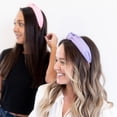 thumbnail image 3 of Headbands of Hope Women's Brooklyn Top Knot Textured Headband | Lilac, 3 of 9