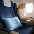 thumbnail image 4 of wycnly Inflatable Travel Pillow Flocked PVC Neck Support for Airplane Car Camping Office Nap Portable Lightweight Compact Easy Carry Space Saving Home Travel Accessories, 4 of 6