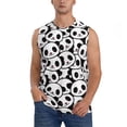 thumbnail image 2 of Goofa Cute Panda Printed Men's Sleeveless T-Shirt - Athletic Gym Workout Tank Top for Men - Moisture-Wicking, UPF 30+ Quick-Dry Muscle Tee-Medium, 2 of 8