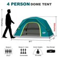 thumbnail image 2 of Carpa CAMPROS CP Impermeable para 4 Personas para Acampar, 2 of 7