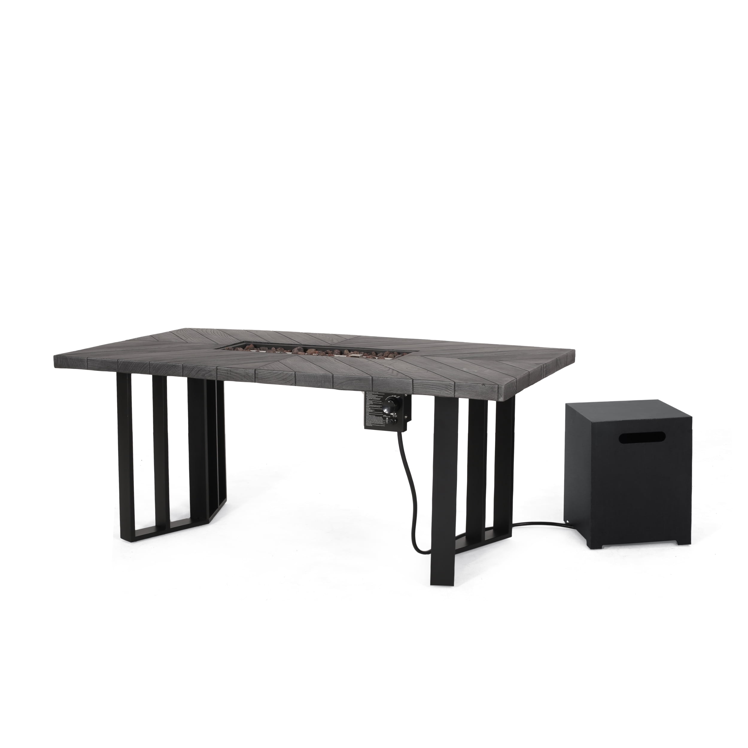 EXPRESS DELIVERY Genuine Sicily Black Glass Metal Folding Patio Table 