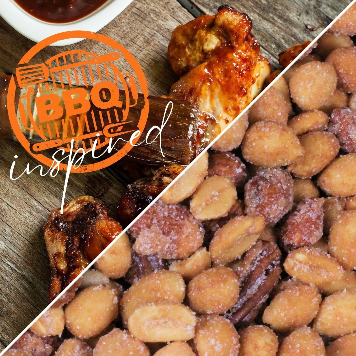 BBQ Honey Roasted Mixed Nuts by It's Delish, 2.5 LBS Reusable Jumbo Container  Gourmet Mixed Nuts in Honey Sugar Coating, Sweet & Heart Healthy Salted Nut, Kids Snack - Non-Dairy, Kosher Parve