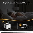 thumbnail image 2 of AUQ Black Blackout Curtains for Bedroom Living Room 63 Inches Long 2 Panels,Thermal Insulated Room Darkening Drapes Solid Grommet Top Noise Reduction Light Blocking Halloween Window Treatments, 2 of 7