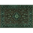 thumbnail image 1 of Ahgly Company Machine Washable Indoor Rectangle Persian Turquoise Blue Traditional Area Rugs, 2' x 3', 1 of 4